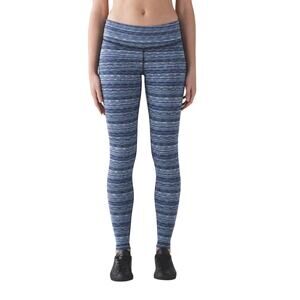 Lululemon Wunder Under Pant III Space Dye Twist Sapphire Blue Multi Legging 8